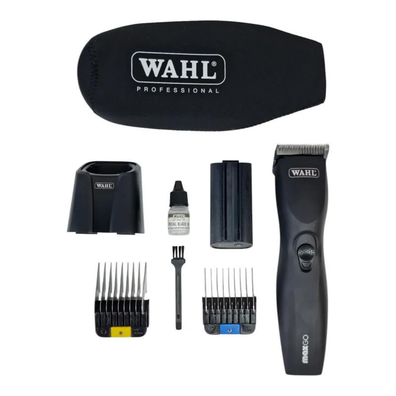 Wahl MaxGo Akku Schermaschine 1,5 mm Brushless + 1x Akku + 2x Aufsteckkamm ( 1263-0472 ) Must-Have