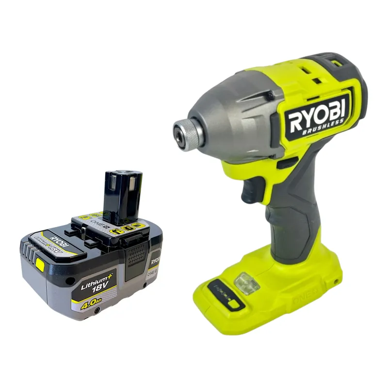 Online Kaufen RYOBI RID18BL-0 Akku Schlagschrauber 18 V 300 Nm 1/4" Brushless + 1x Akku 4,0 Ah - ohne Ladegerät