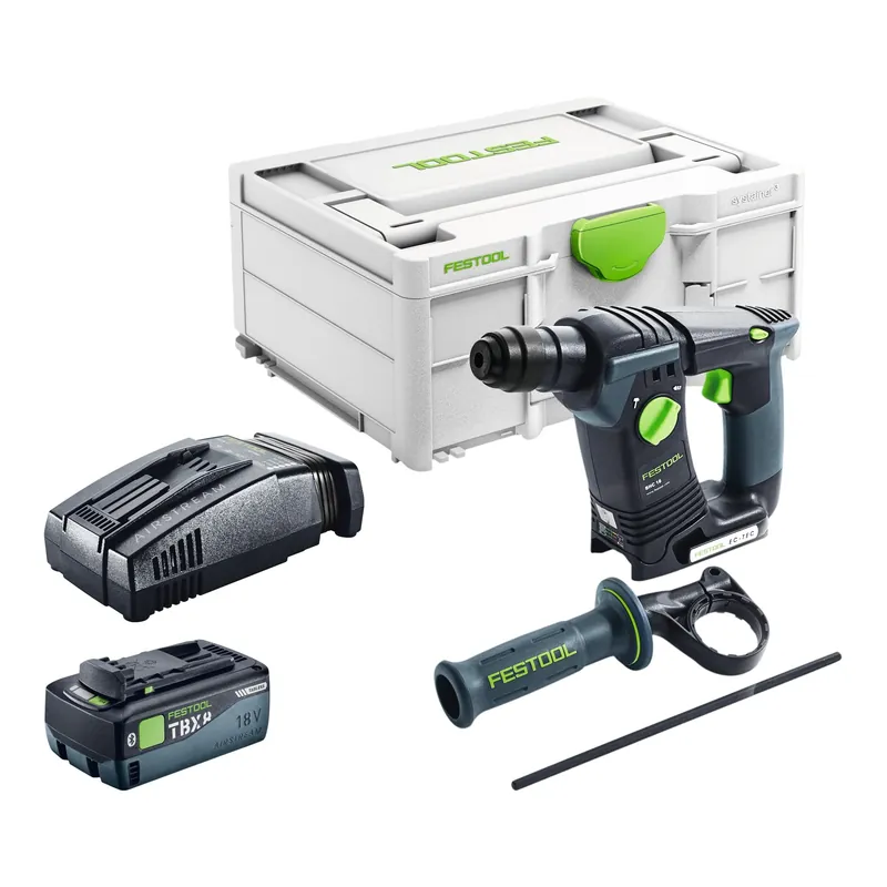 Festool BHC 18-Basic Akku Bohrhammer 18 V 1,8 J SDS Plus Brushless + 1x Akku 8,0 Ah + Schnellladegerät + Systainer Sichere Zahlung