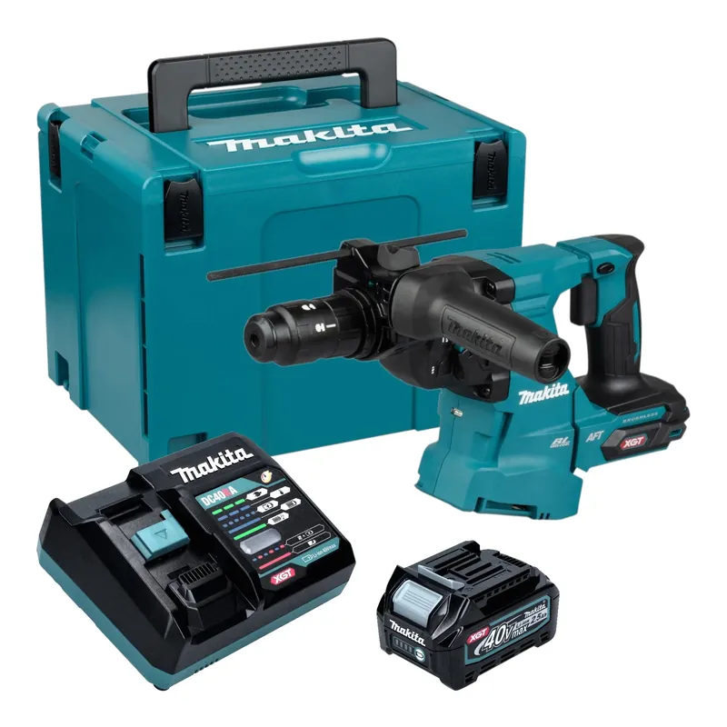 Neue Ware Makita HR 012 GD101 Akku Kombihammer 40 V max. 3,3 J SDS plus Brushless + 1x Akku 2,5 Ah + Ladegerät + Makpac