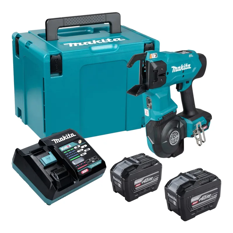 Makita TR 001 GE201 Akku Bewehrungsverbinder 40 V max. 1,6 mm Brushless + 2x Akku 8,0 Ah + Ladegerät + Makpac Must-Have