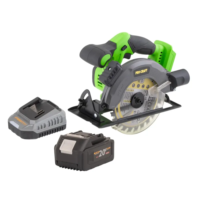 Ausverkauf Procraft PCA28bb Akku Kreissäge 20 V 165 mm Brushless + 1x Akku 4,0 Ah + Ladegerät