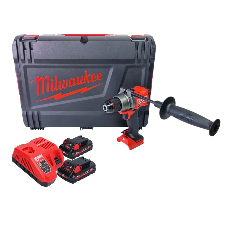 Zertifiziert Milwaukee M18 FDD3-302X Akku Bohrschrauber 18 V 158 Nm Brushless + 2x Akku 3,0 Ah + Ladegerät + HD Box