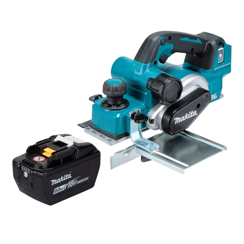 Saisonangebot Makita DKP 181 Z Akku Hobel 18 V 82 mm Brushless + 1x Akku 9,0 Ah - ohne Ladegerät