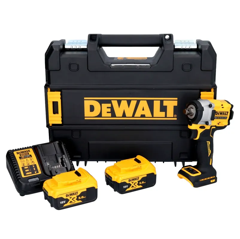 Aktuell DeWalt DCF 921 P2T Akku Schlagschrauber 18 V 400 Nm 1/2" Brushless + 2x Akku 5,0 Ah + Ladegerät + TSTAK