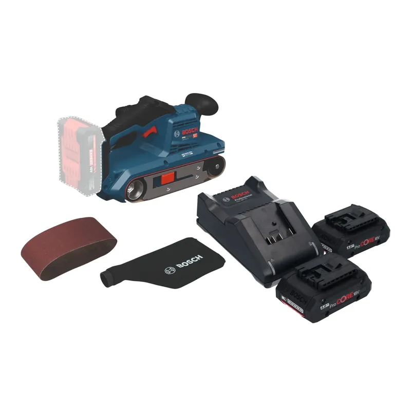 Bosch GBS 18V-75 Akku Bandschleifer 18 V 76 x 533 mm Brushless + 2x ProCORE Akku 4,0 Ah + Ladegerät Neu Im Sortiment