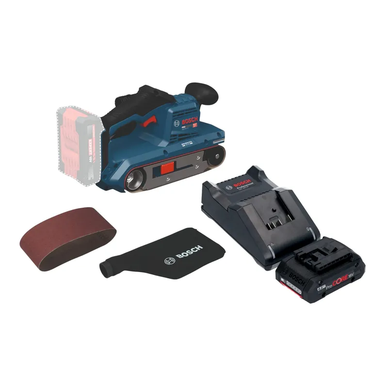 Bosch GBS 18V-75 Akku Bandschleifer 18 V 76 x 533 mm Brushless + 1x ProCORE Akku 4,0 Ah + Ladegerät Neuheit