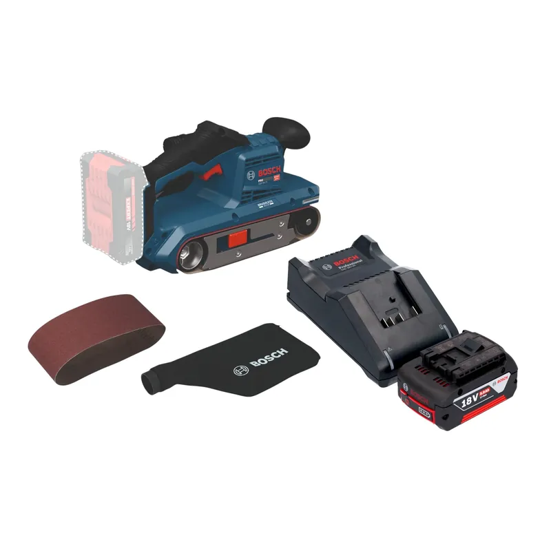 Bosch GBS 18V-75 Akku Bandschleifer 18 V 76 x 533 mm Brushless + 1x Akku 5,0 Ah + Ladegerät Neuheit