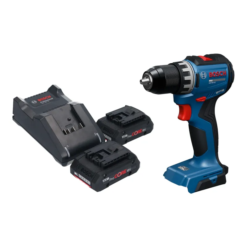 Bosch GSR 18V-52 Professional Akku Bohrschrauber 18 V 70 Nm Brushless + 2x ProCORE Akku 4,0 Ah + Ladegerät Begrenztes Angebot