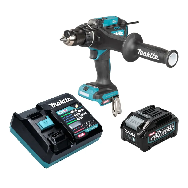 Neu Im Sortiment Makita HP 003 GM101 Akku Schlagbohrschrauber 40 V max. 180 Nm Brushless + 1x Akku 4,0 Ah + Ladegerät