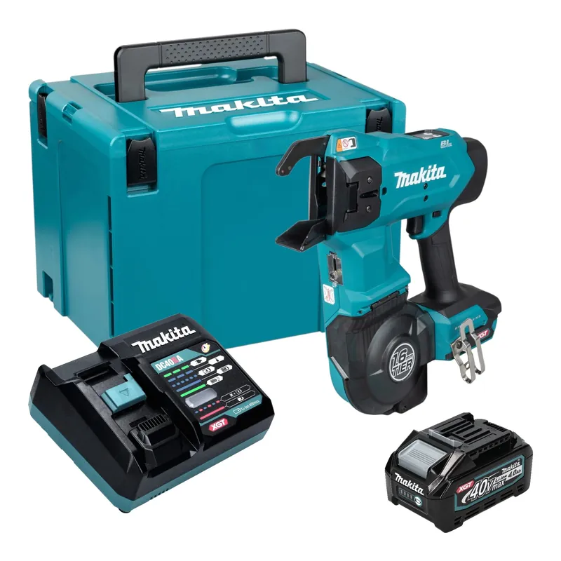 Makita TR 001 GM101 Akku Bewehrungsverbinder 40 V max. 1,6 mm Brushless + 1x Akku 4,0 Ah + Ladegerät + Makpac Nur Für Kurze Zeit