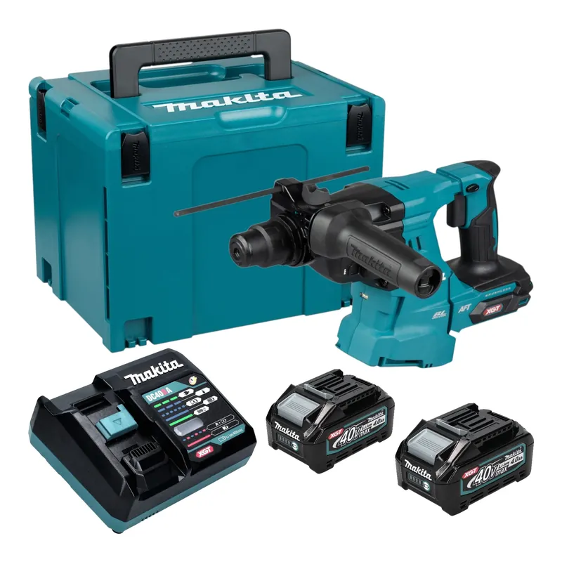 Makita HR 011 GM201 Akku Kombihammer 40 V max. 3,3 J SDS plus Brushless + 2x Akku 4,0 Ah + Ladegerät + Makpac Schnäppchen