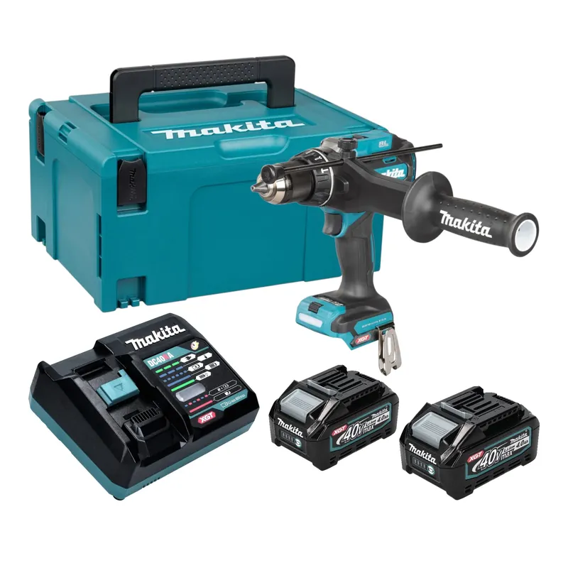 Makita HP 003 GM201 Akku Schlagbohrschrauber 40 V max. 180 Nm Brushless + 2x Akku 4,0 Ah + Ladegerät + Makpac Zertifiziert