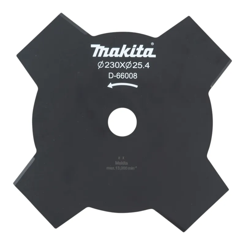 Neu Makita D-66008 4-Zahn-Schlagmesser 230 x 25,4 mm für Sensen und Freischneider