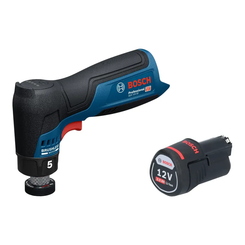 Letzte Chance Bosch GEX 12V-32 Akku Exzenterschleifer 12 V 32 mm Brushless + 1x Akku 2,0 Ah - ohne Ladegerät