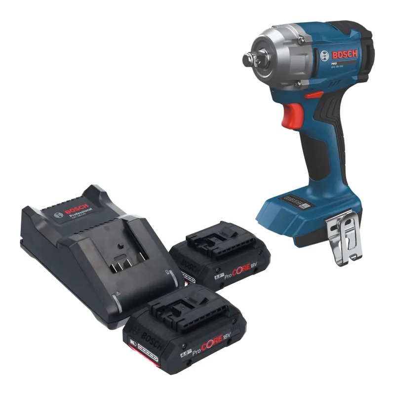 Top-Seller Bosch GDS 18V-350 Professional Akku Drehschlagschrauber 18 V 350 Nm 1/2" Brushless + 2x ProCORE Akku 4,0 Ah + Ladegerät