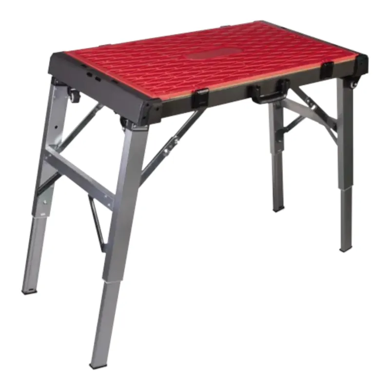 Markenprodukt Rubi Klappbarer Arbeitstisch 4-in-1 Werkbank / Gerüst / Transportroller / Trage ( 66924 )