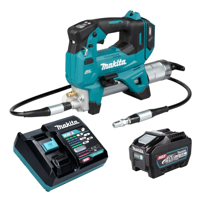Makita GP 001 GT101 Akku Fettpresse 40 V max. 690 bar Brushless + 1x Akku 5,0 Ah + Ladegerät Kracherpreis