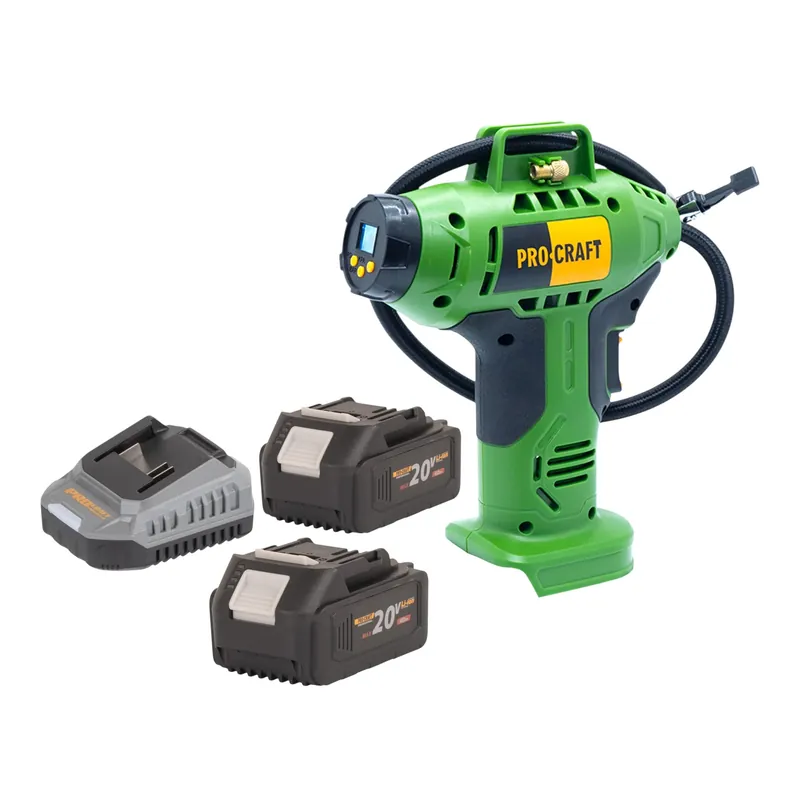 Procraft LK20 Akku Kompressor 20 V 11 bar + 2x Akku 4,0 Ah + Ladegerät Sichere Zahlung