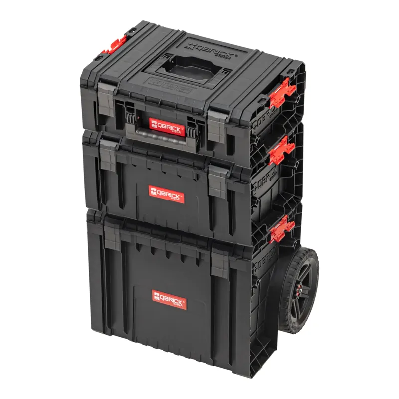 Zertifiziert Qbrick System PRO Set 5 2.0 Plus Werkzeug Koffer Set PRO Cart 2.0 Plus + PRO Toolbox 2.0 + PRO Technician Case 2.0