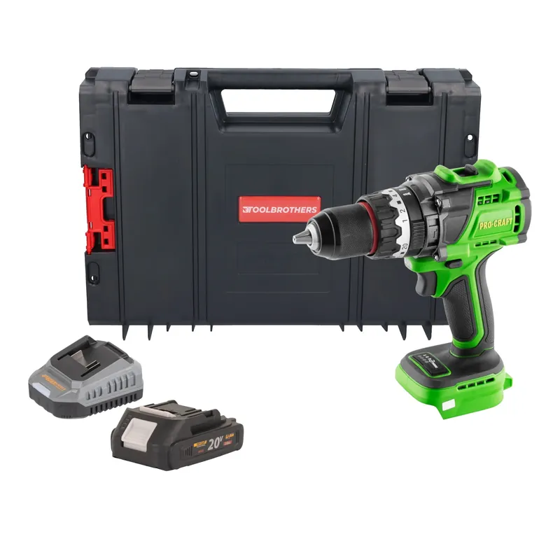 Angebot Procraft PA18ProBL-BB Akku Schlagbohrschrauber 20 V 180 Nm Brushless + 1x Akku 2,0 Ah + Ladegerät + RHINO Toolcase