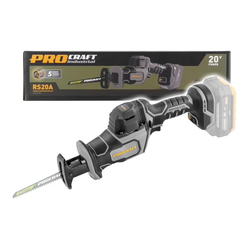 Sofort Bestellen Procraft Industrial RS20Abb Recipro Säbelsäge 20 V Brushless Solo - ohne Akku, ohne Ladegerät