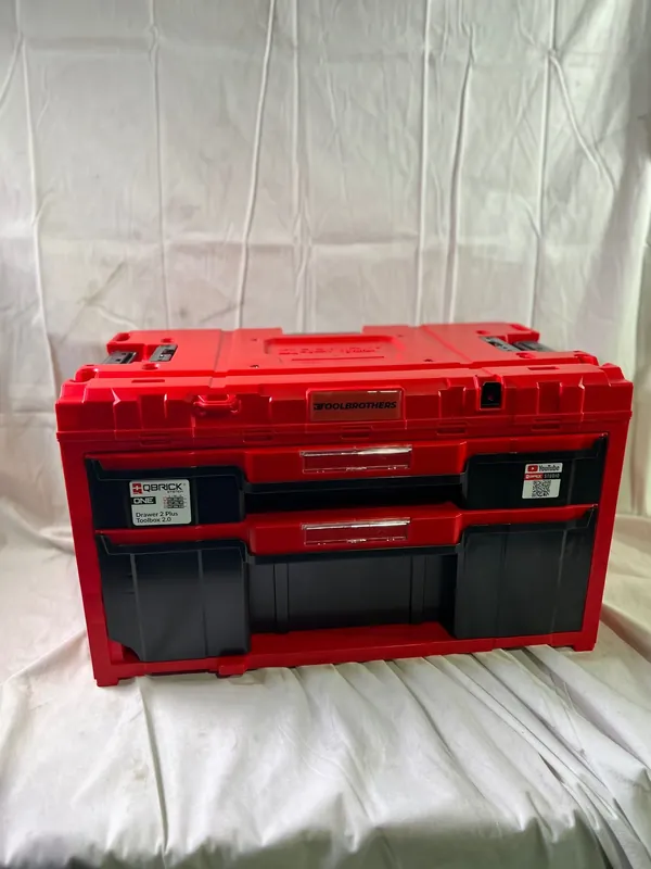 Preisreduziert Qbrick System ONE Drawer 2 Plus Toolbox 2.0 Red Ultra HD modularer Werkzeugkasten 587 x 380 x 340 mm 9 l 20 l - Beschädigt