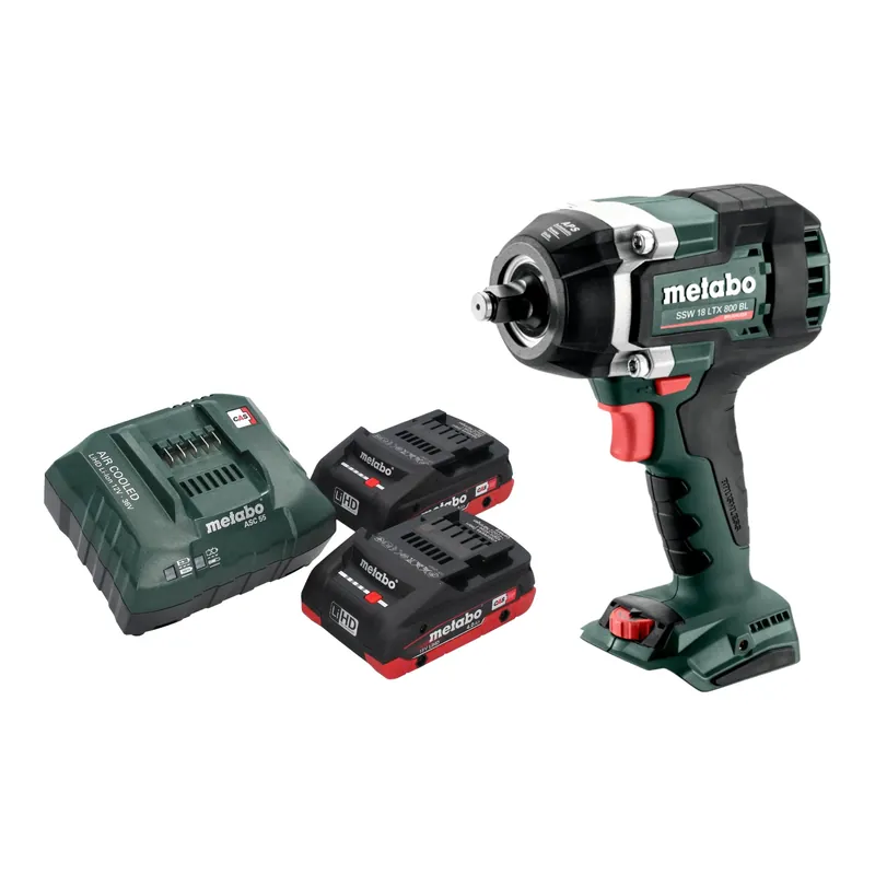 Mega-Angebot Metabo SSW 18 LTX 800 BL Akku Schlagschrauber 18 V 800 Nm 1/2" Brushless + 2x LiHD Akku 4,0 Ah + Ladegerät