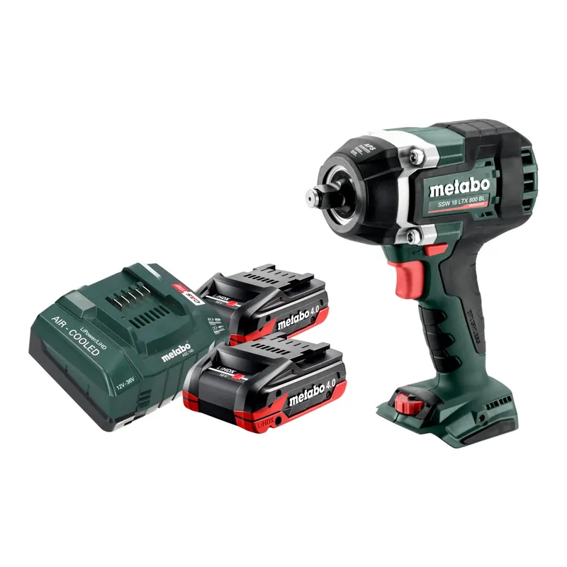 Preisreduziert Metabo SSW 18 LTX 800 BL Akku Schlagschrauber 18 V 800 Nm 1/2" Brushless + 2x LiHDX Akku 4,0 Ah + Ladegerät