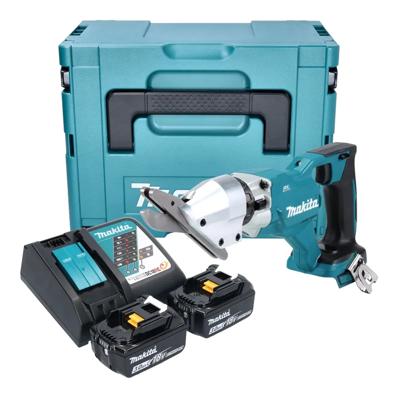 Abverkauf Makita DJS 800 RFJ Akku Faserzementschere 18 V Brushless + 2x Akku 3,0 Ah + Ladegerät + Makpac