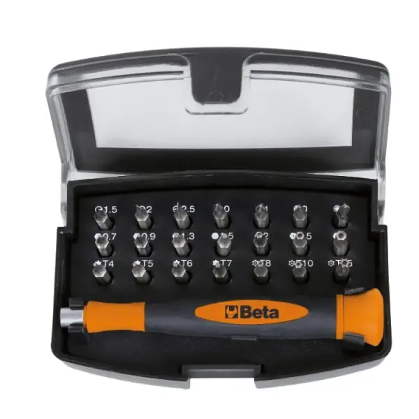 Mega-Angebot Microgiravite con 21 inserti intercambiabili da 4 mm e impugnatura Beta BW 1256/C21-1