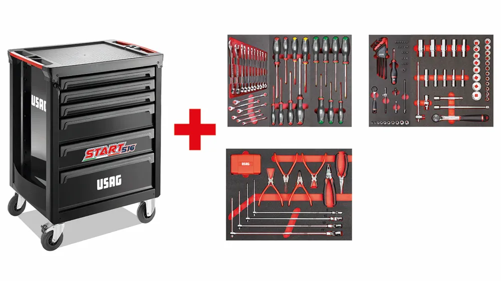 Carrello Usag 516 START con assortimento AUTORIPARAZIONE 495MAA 155pz Neuheit