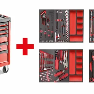Carrello Usag 516 START con assortimento AUTORIPARAZIONE 122pz con avvitatore impulsi DeWalt Markenware