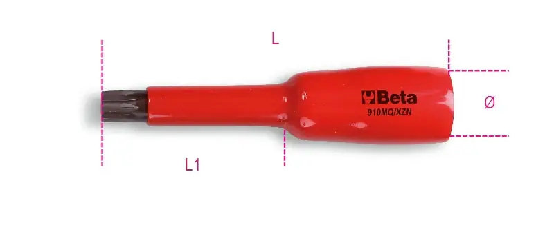 Chiavi a bussola 3/8" maschio a profilo XZN® Beta 910MQ/XZN Isolamento 1000V Top-Preis