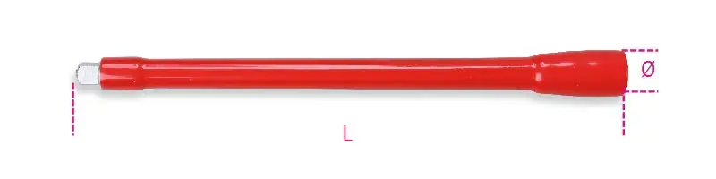 Versand Am Gleichen Tag Prolunga quadro maschio e femmina 3/8" Beta 910MQ/22 Isolamento 1000V