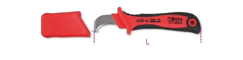 Nur Heute Coltello spellacavi isolato Beta 1777MQ/C Isolamento 1000V