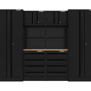 Arredo GARAGE Workshopitaly Total Black Anodized 2,7 mt. Piano Legno Neu Im Sortiment