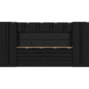Arredo GARAGE Workshopitaly Total Black Anodized 5,4 mt. Piano Legno Neuheit