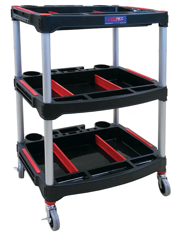 Direkt Vom Hersteller CARRELLO PORTA-MINUTERIA CON 3 RIPIANI Fermec 343