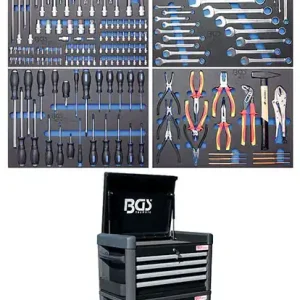 CARRELLO PORTAUTENSILI 8 CASSETTI + CASSETTIERA PORTAUTENSILI 4 CASSETTI + 243 UTENSILI BGS4088 Meistverkauft