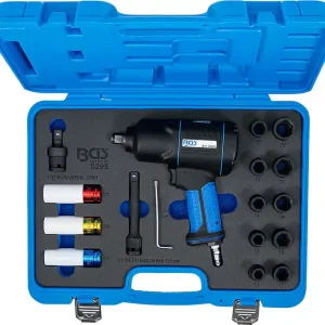 Top-Angebot SET 16 PEZZI, AVVITATORE PNEUMATICO E BUSSOLEATT. 1/2”, 1200 NM BGS5295