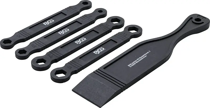 Jetzt Kaufen SET 5 PEZZI, CHIAVI DOPPIO ANELLO E LEVA IN PLASTICA BGS6663