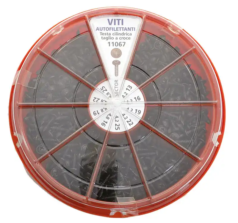 ASSORTIMENTO 450 PEZZI VITI AUTOFILETTANTE ZINCATE NERE Fermec FF11067 Neu Im Sortiment