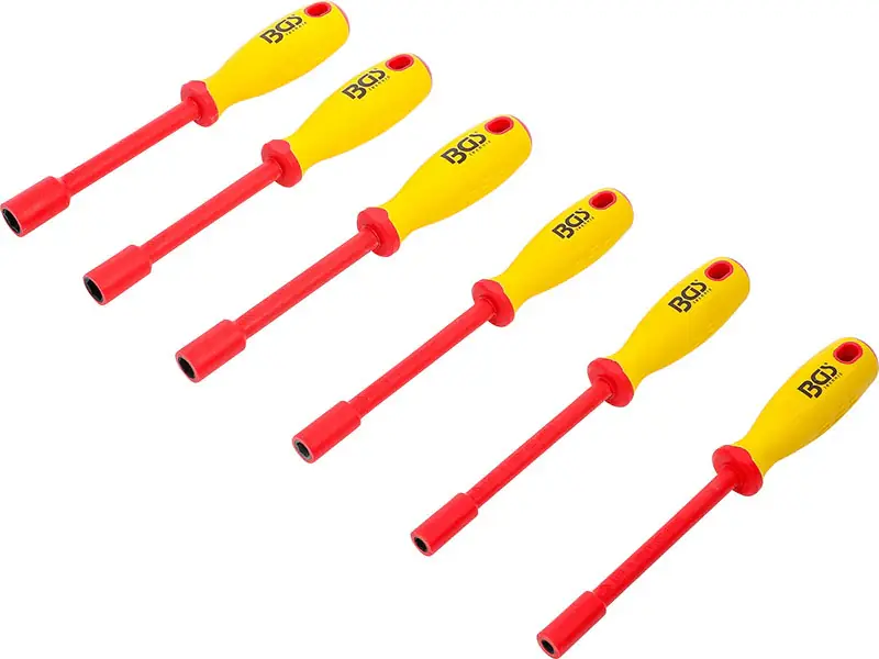 SET 6 PEZZI, DI CHIAVI A BUSSOLA ESAGONALI, ISOLATE VDE, 5,5 - 12 MM BGS71095 Preiswert