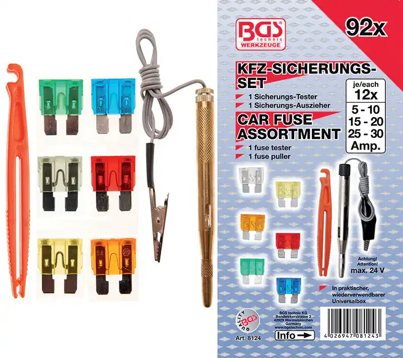 Angebot ASSORTIMENTO 92 PEZZI, FUSIBILI BGS8124