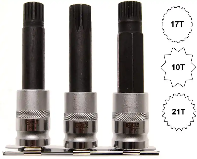 Ausverkauf SET 3 PEZZI, CHIAVI A BUSSOLA SPECIALI PER VITI DI SICUREZZA CERCHI BMW BGS5285