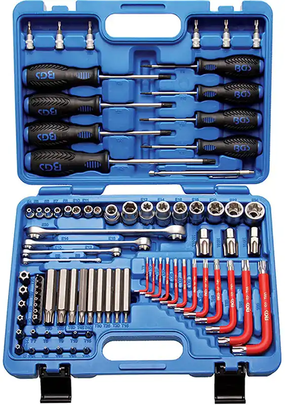SET 84 PEZZI, UTENSILI TORX ATT. 1/4” + 1/2” BGS7849 Aktuell