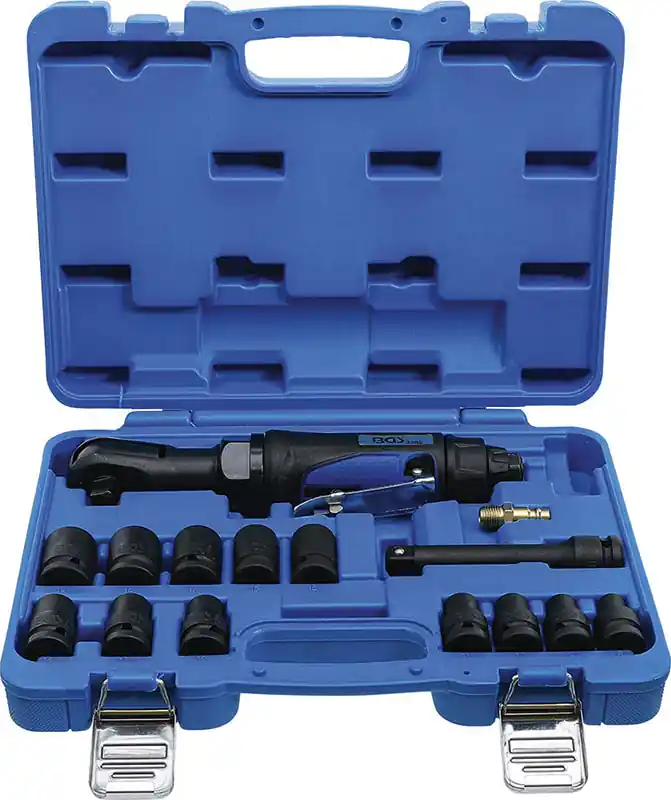 Ausverkauf SET 14 PEZZI,CHIAVE A CRICCHETTO PNEUMATICA REVERSIBILE CON BUSSOLE BGS70192