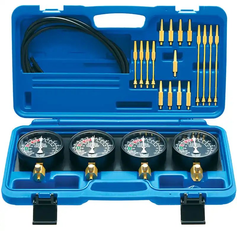 Schnäppchen 25 PEZZI TESTER CARBURATORE,0-14 PSI BGS62670