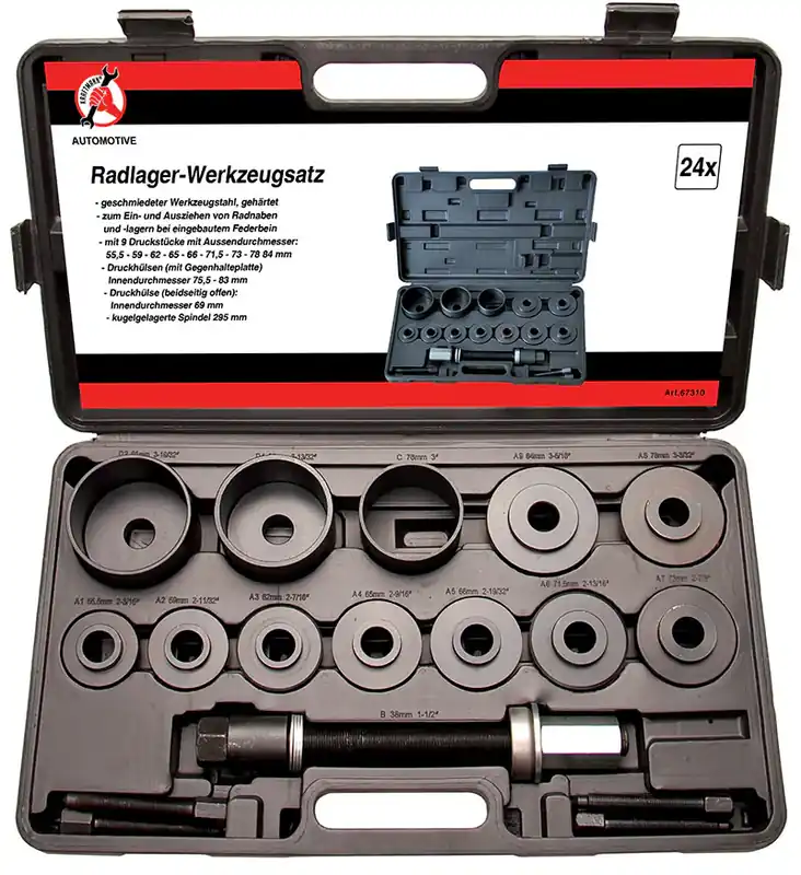 Nur Heute SET 28 PEZZI, UTENSILI UNIVERSALI PER CUSCINETTI RUOTE BGS67310